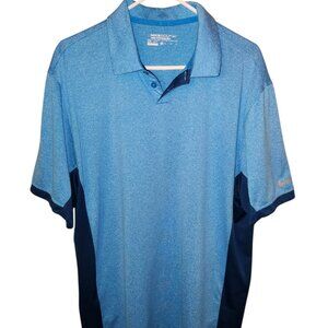 Nike Golf Tour Performance Dri Fit Polo Shirt Mens Size XL Blue Polyester